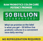Garden of Life Probiotics for Women & Men-Raw Probiotics Colon Care 50 Billion CFU and Enzymes, Shelf Stable Once Daily Acidophilus Probiotic for Regularity & Immune Health, 30 Capsules(Pack of 6)