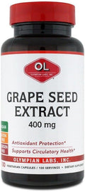 Olympian Labs Grape Seed Extract 400mg Vegan Capsules | Supports Heart & Immune Health, Antioxidant - 100 Count