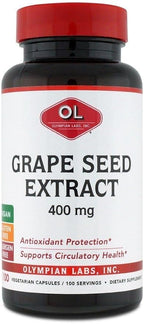 Olympian Labs Grape Seed Extract 400mg Vegan Capsules | Supports Heart & Immune Health, Antioxidant - 100 Count