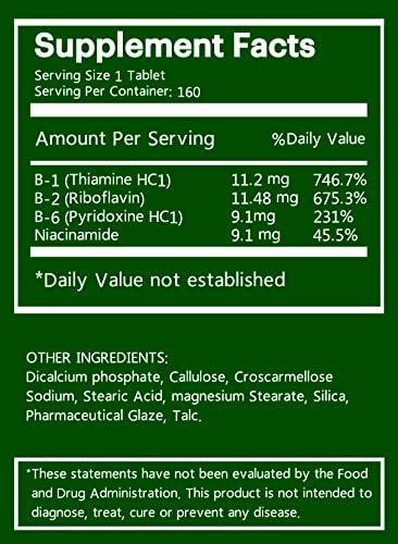 Na'trition Vitamin B Complex Tablets, 160 Tablets per Bottle