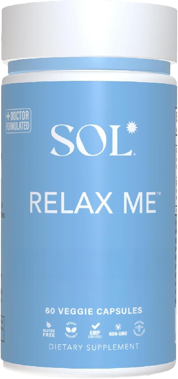 Relax Me - Natural Calming Relief for Stress, Tension, & Worry - 15x More Effective - Support Mood, Relax the Mind & Body - Supplements for Adults - Non-Drowsy - 60 Vegetarian Capsules