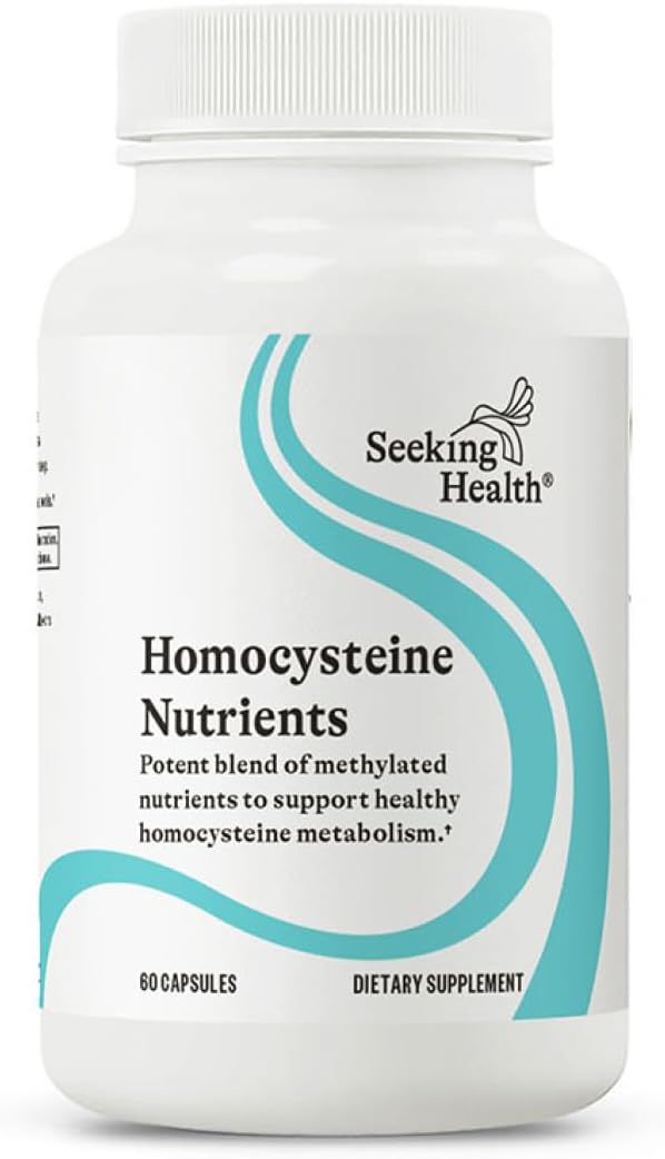 Seeking Health Homocysteine Nutrients - Supplement Formula with L-Methylfolate & Vitamin B12, B6 & B2 - Supports Healthy Cognition & Brain Function - Aids Homocysteine Metabolism - 60 Capsules
