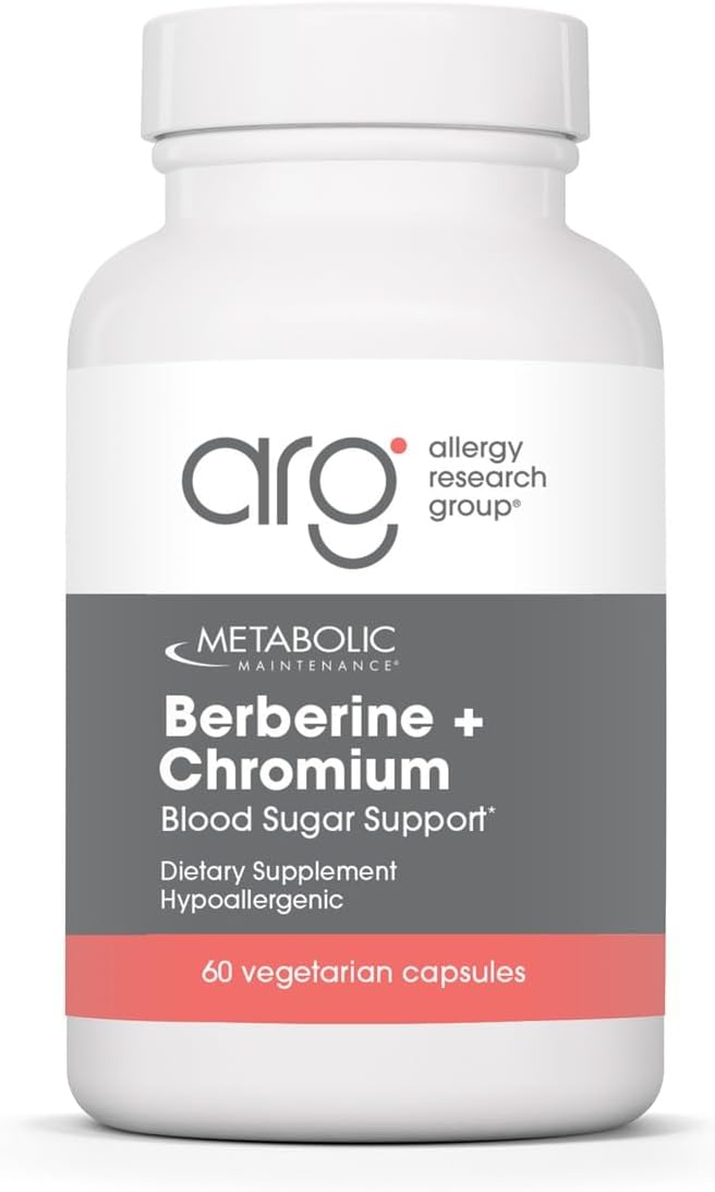 Metabolic Maintenance Berberine + Chromium - Berberine Chromium Supplement for Women and Men, Natural Health Complex for Metabolic Function, 500mg per Capsule - 60 Capsules