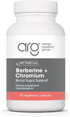 Metabolic Maintenance Berberine + Chromium - Berberine Chromium Supplement for Women and Men, Natural Health Complex for Metabolic Function, 500mg per Capsule - 60 Capsules