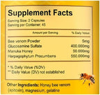 VITAMISAN Premium Natural Bee Venom with glucosamine sulfate Veneno Abeja 90 Capsulas Apitoxin Manuka Honey Dietary Supplement