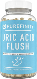 PUREFINITY Uric Acid Flush & Cleanse Capsules – Daily Joint Support for Adults with Tart Cherry Extract, Turmeric, Celery Seed, Chanca Piedra, and Bromelain (30 Count)
