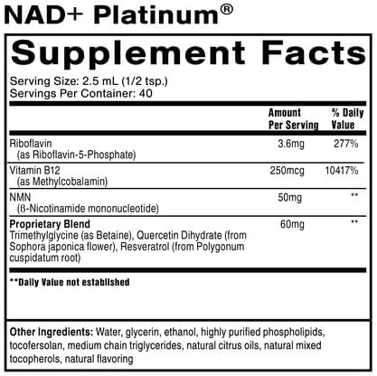 Quicksilver Scientific NAD+ Platinum 100mL