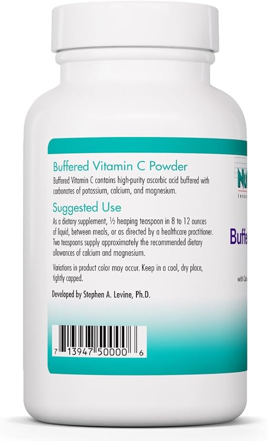 Allergy Research Group Nutricology Buffered Vitamin C Powder - Calcium, Magnesium, Potassium, Ascorbic Acid, Bowel Tolerance, High-Purity, High Dose, Calcium Carbonate - 8.5 Oz