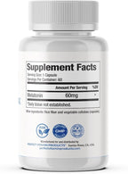 60mg Extra Strength Melatonin MAX - High Dosage Melatonin, Vegan, Non-GMO, Gluten-Free (3-Pack)