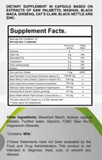 ProstaEros- Prostate Support Supplement - 7 Natural Ingredients - Black Maca, Saw Palmetto, Mashua, Cat's Claw, Gingseg, Black Nettle and Zinc Capsules 90 Count (Pack of 1)