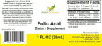 Liquid Vitamin B9 Folic Acid Supplements - VIT B Drops for Brain & Digestive Function, Liver Support - Gluten-Free, Non-GMO, Vegan - Nutritional Supplement for Adults - 1 fl. oz.