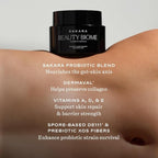 SAKARA Beauty Biome – Daily Synbiotic Supplement for Skin + Gut Health with Probiotic, Dermaval, Vitamins A, D, E, Antioxidants, Prebiotics & Enzymes – for Clear, Radiant, Hydrated Skin – 60 Capsules