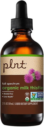 Organic Liquid Milk Thistle, Full Spectrum, Supports Liver Health - Alcohol-Free (2 fl. oz.)