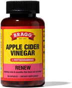 Bragg Apple Cider Vinegar Capsules (2pk) with Vitamin D and Zinc Renew Apple Cider Vinegar Capsules with Phytoceramides