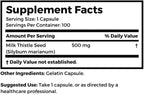 Dr Clark Store Milk Thistle Seed Supplement – 500mg, 100 Capsules, Liver Health & Detox Support