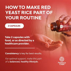 Natures Craft Red Yeast Rice with CoQ10 Supplement - Advanced Healthy Heart & Healthy Cholesterol Levels Formula for Men & Women - Red Yeast Rice Capsules with 1200 mg per Serving and CoQ10-120 Count