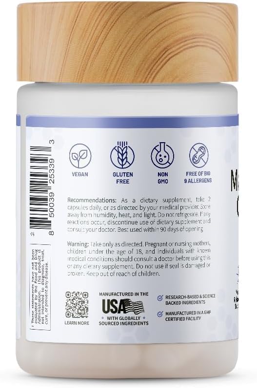 Snap Triple Magnesium Complex for Women & Men for Sleep & Muscle Support – 400mg, 3-in-1 Magnesium Supplement – Bisglycinate, Citrate & Oxide – Chelated for High-Absorption, 60 Vegetarian Capsules