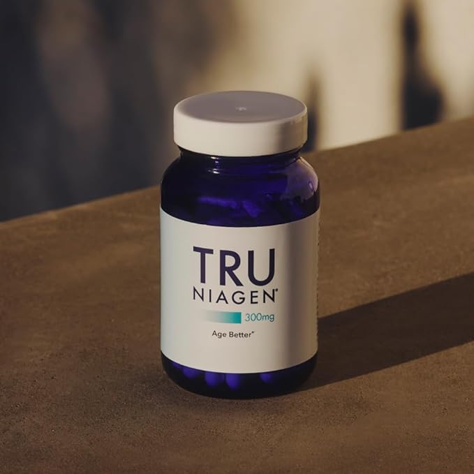 TRU NIAGEN Patented NAD Supplement for Brain Function, Anti Aging & Cell Regeneration, Niagen, 60 300mg Servings | Supports Cellular Energy, Muscle | Nicotinamide Riboside (NR) Take 2 Daily | 1 Bottle