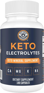 Keto Electrolyte Supplement, 180 Capsules. Electrolyte Pills for Ketogenic Diet. Magnesium, Potassium, Sodium, Calcium. Keto Tablets for Hydration Support* by Left Coast Performance