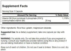 Swanson P-5-P (Pyridoxal-5-Phosphate) Coenzymated Vitaminb-6 20 Milligrams 60 Capsules (4 Pack)