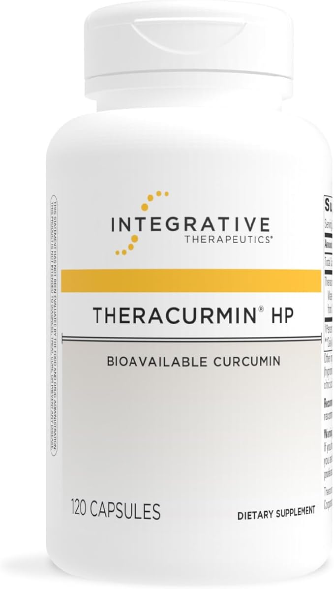 Integrative Therapeutics Theracurmin HP - Heart & Joint Health Support* - Muscle Recovery Support* - 27x More Bioavailable Than Standard Curcumin Extract - 120 Capsules (60 Servings)