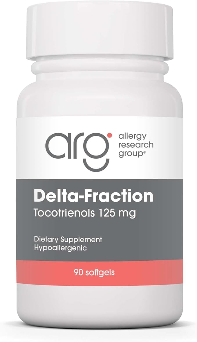 Allergy Research Group ARG Delta-Fraction Tocotrienols 50 mg- 100 mg Tocotrienols per Serving - Antioxidant Support - Hypoallergenic - 90 Servings - 90 Softgels