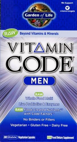 Garden of Life Vitamin Code®,Whole Food Multivitamin for Men,240 Vegetarian Capsules,(Pack of 2)