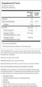 Fish Oil Gummies, 90 Softgels, with Heart-Healthy Omega 3s 57 mg, in Strawberry, Lemon, & Orange