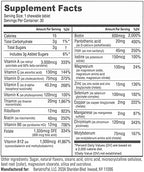BariatricPal Multivitamin ONE 1 per Day! Bariatric Multivitamin Chewable with 45mg Iron - Mixed Berry (30 Count)