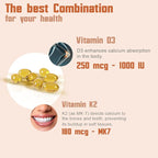 Health Dose Vitamin D3 10,000 IU + K2 (MK7) Supplement, 2-in-1 Formula, Immune Support, a Healthy Mood, Heart, Joint, Teeth, Bone Health, Calcium Absorption, 180 softgels. (1)