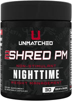 Unmatched 2Shred AM + PM | Non Stimulant Weight Management System | Thermogenesis, Fat Burning, & Appetite Control | 180 Vegetable Capsules, 30 Day Supply