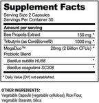Beekeeper's Naturals Complete Gut Health, 3-in-1 Prebiotic, Postbiotic, Probiotics for Digestive Health & Bloating Relief for Women & Men, Propolis Powered, Gluten-Free Vegan Capsules, 28ct