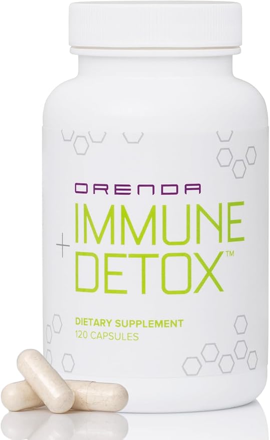 Orenda Immune + Detox - Specialized Formula with Calcium d-Glucarate, Beta 1,3 Glucans & IMMUSE® for Wellness and Balance - 120 Capsules
