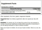 Swanson P-5-P (Pyridoxal-5-Phosphate) Coenzymated Vitaminb-6 20 Milligrams 60 Capsules (1 Pack)