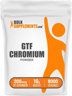 BulkSupplements.com Chromium GTF Powder - Chromium Polynicotinate - Gluten Free & Yeast Free, 1.25mg per Serving (200mcg), 10g (0.35 oz) (Pack of 1)