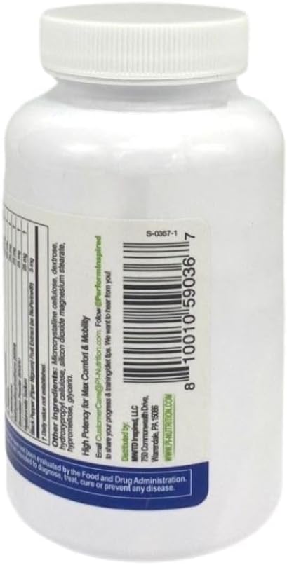 PERFORMANCE INSPIRED Nutrition Joint Support Plus – Glucosamine, Chondroitin, Turmeric & BioPerine – Triple Strength Joint Comfort & Mobility Support – 90 Count