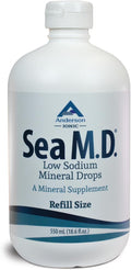 Anderson Sea M.D. New Refill Size Concentrated Trace Mineral Drops, Ionic Electrolyte Magnesium Supplement, Aids in Muscle Cramps, Liquid Magnesium, Easy to Take, 550mL, 275 Servings