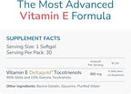 WELLNESS EXTRACT Eannatto Tocotrienols Vitamin E Supplements Tocopherol Free, Non-GMO, Gluten Free & Antioxidant (300MG 30 Softgels)
