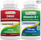 Best Naturals DMAE Supplement 250 mg & Vitamin B1 as Thiamine Mononitrate 100 mg
