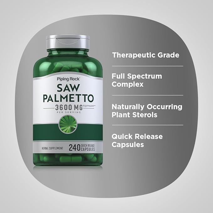 Piping Rock Saw Palmetto Extract | 240 Capsules | Serenoa Repens Extract | for Men and Women | Non-GMO, Gluten Free Supplement