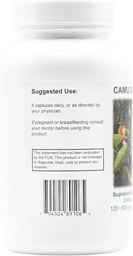 Supreme Nutrition Camu Supreme, 120 Pure Camu Camu Fruit Vegetarian Capsules