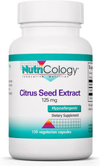 Allergy Research Group Nutricology Citrus Seed Extract Supplement - Grapefruit Seed Extract 250mg, Supports Metabolic Function, Vegetarian Capsules - 150 Count