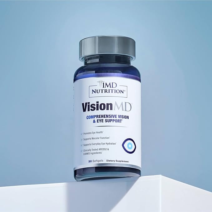 1MD Nutrition VisionMD Eye Vitamin CARMIS - with Lutein & Zeaxanthin | Supports Vision Health, Everyday Eye Strain, & Occasional Dry Eye | 90 Softgels (3-Pack)