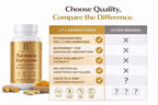 Turmeric Curcumin 2600mg Supplement — 95% Curcuminoids with Black Pepper Extract — High Absorption — Joint Mobility & Vitality Support — Vegan Capsules