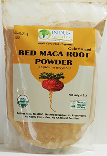 Red Maca Powder, 2 Lb Bag, Gelatanized, Pre-Washed, Premium Quality, Non-GMO, Freshly Packed LOT#22030594