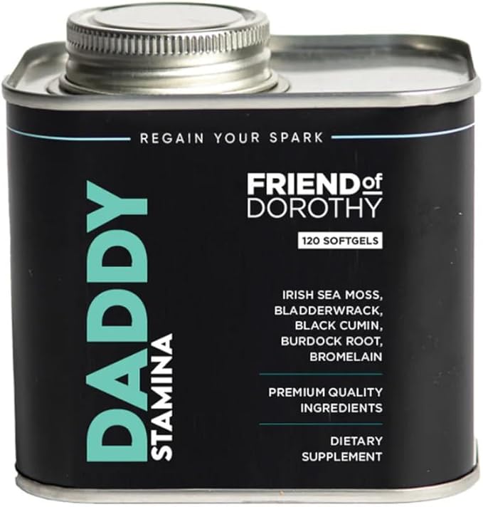 Daddy Stamina Sea Moss Can with 120 Capsules - Pure Seaweed Supplement for Energy and Skin Health, Ultimate Anti-Aging Natural Supplement for Men