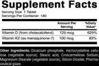 Oxify MK-7 Vitamin K2 100 mcg | 180 Tablets | Gluten-Free, Non-GMO | Supplement Made in USA
