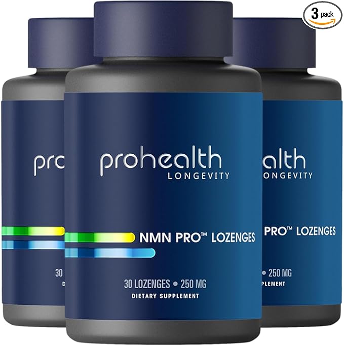 ProHealth NMN Pro Lozenges (30 Lozenges, 3 Pack) Clinically Studied Uthever® NMN. NAD+ Precursor for Cellular Energy, Mitochondrial Support & Healthy Aging. USA Manufactured, Triple Lab-Tested