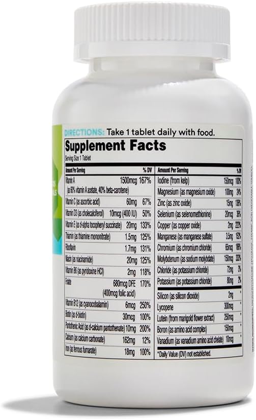 365 by Whole Foods Market, Adult Multivitamin with Iron, 17 Essential Vitamins and Minerals, 180 Tablets