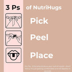 NutriHugs Blood and Bone Support - Iron, Folate, Vitamin D3 and K2 - Fast-Dissolving Oral Thin Film Strips - Non-Constipating Iron - Vegan, Sugar-Free, Non-GMO - 30 Strips